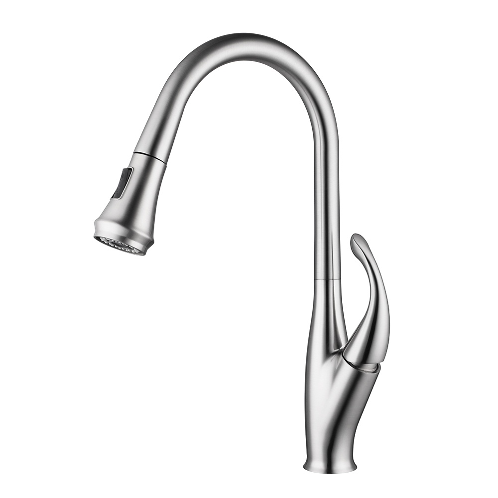 HYGESS Single Handle 2-Function Pull Down Sprayer Kitchen Faucet