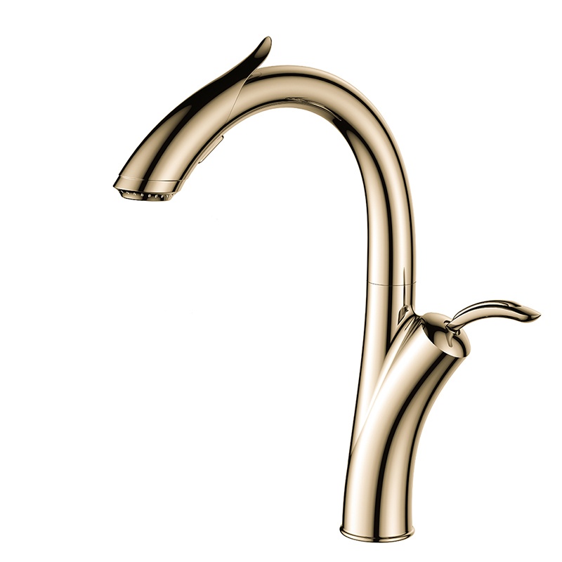 Modern Design Single Handle Pull Down Kitchen Faucet