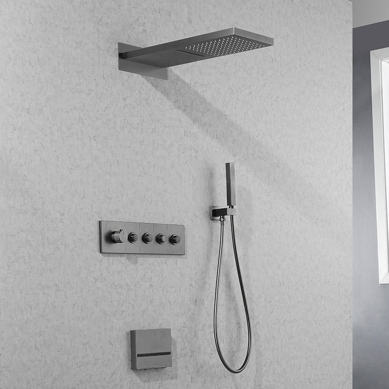 Bathroom Rain Shower System Contemporary Concealed Thermostatic Shower Faucet