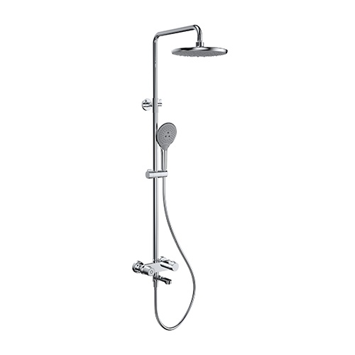 Three-Way Shower Faucet Set With Knob Diverter