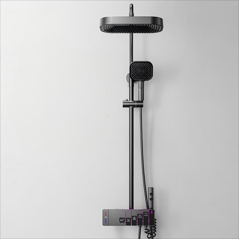 4-Function Piano Key Shower System with Spray Gun and Tub Spout