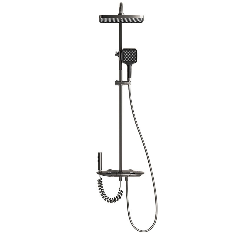 Digital Thermostatic Shower System With Handheld Shower and Bidet