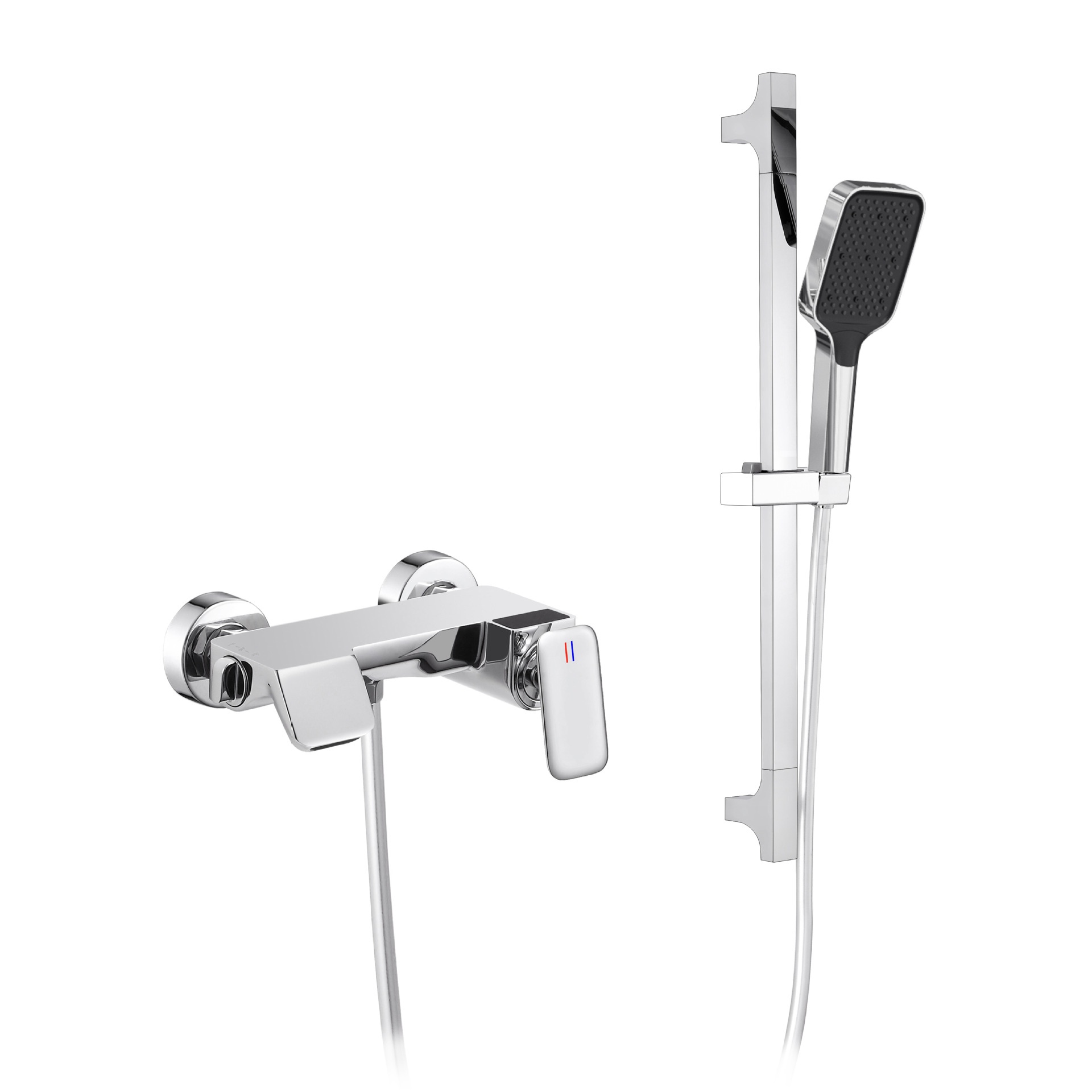 Digital Display Brass Slide Bar Bathtub Shower Mixer