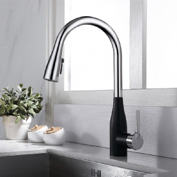 High Arc Brass 2-Function Pull Down Faucet for Kitchen Sink
