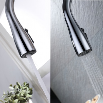 High Arc Brass 2-Function Pull Down Faucet for Kitchen Sink