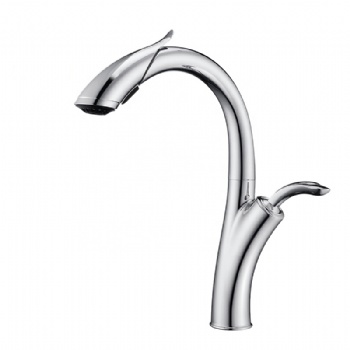 Modern Design Single Handle Pull Down Kitchen Faucet