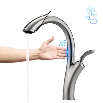 Modern Design Single Handle Pull Down Kitchen Faucet