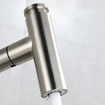 Pull Out Kitchen Faucet Single Lever Stainless Steel Tap for Sink