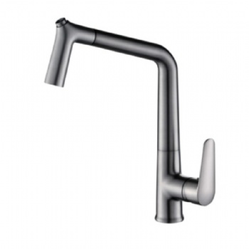 360 Rotation Brass Single Handle Pull Out Kitchen Faucet Water Mixer