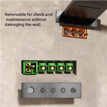 Bathroom Rain Shower System Contemporary Concealed Thermostatic Shower Faucet