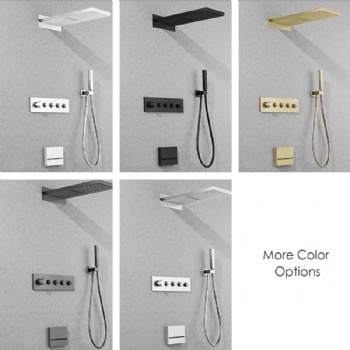 Bathroom Rain Shower System Contemporary Concealed Thermostatic Shower Faucet