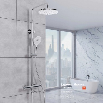 Thermostatic Rainfall Shower System with Tub Spout