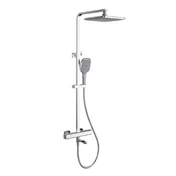 Wall Mount Rainfall Shower System with Tub Filler