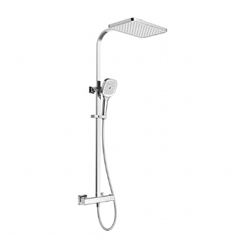 Contemporary Three Function Thermostatic Rainfall Shower Set