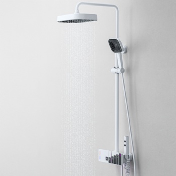 4-Function Piano Key Shower System with Spray Gun and Tub Spout