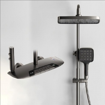 Digital Thermostatic Shower System With Handheld Shower and Bidet