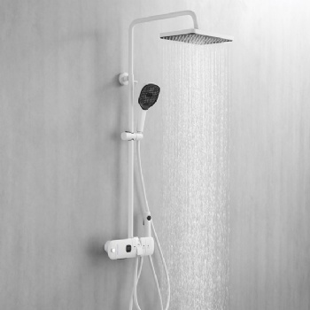 Piano Key Bathroom Rain Shower System With Handheld Shower and Bidet