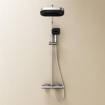 Multi-Function Thermostatic Bathroom Shower Set with Waterfall Faucet