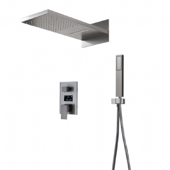 In-Wall Concealed Digital Display Rain Shower System