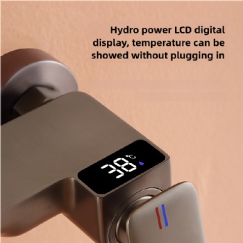 Digital Display Brass Slide Bar Bathtub Shower Mixer
