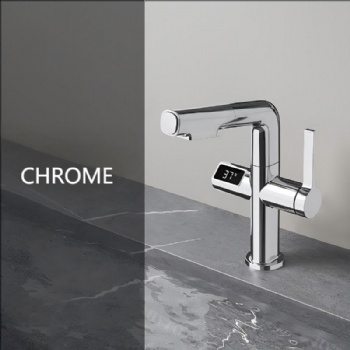 Wholesale Pull Out Bathroom Basin Faucet with Temperature Display