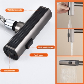 HYGESS Single Handle Raindance Pull Out Kitchen Faucet with Temperature Display