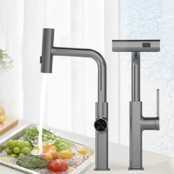 360 Degree Rotating Rainfall Pull Out Kitchen Faucet