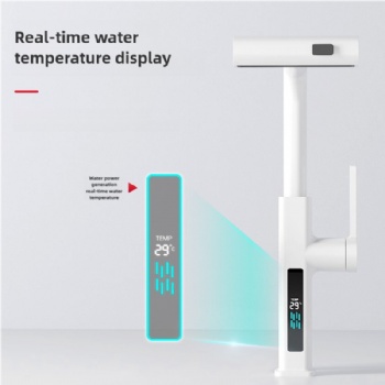 HYGESS Smart Digital Display Pull Out Three Spray Kitchen Faucet