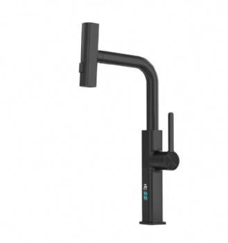 HYGESS Smart Digital Display Pull Out Three Spray Kitchen Faucet