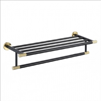 Luxury Brass Black Gold 7 Piece Bathroom Accessories Set