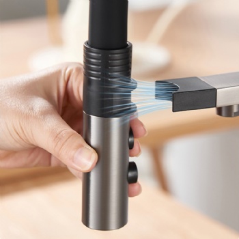 Brass Dual Handles 2-in-1 Water Filter Kitchen Sink Faucet