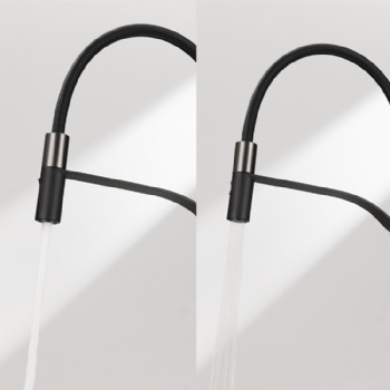 Brass Deck Mounted Single Hole Pull Down Kitchen Sink Mixer