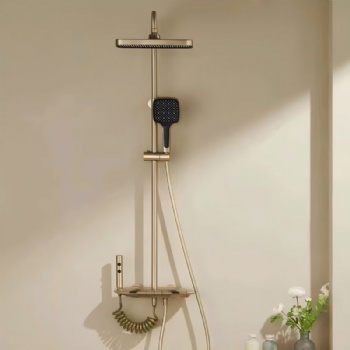 Digital Thermostatic Shower System With Handheld Shower and Bidet