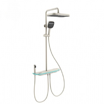 Piano Key Wall Mounted Shower Digital Display Bathroom LED Shower Faucet Mixer